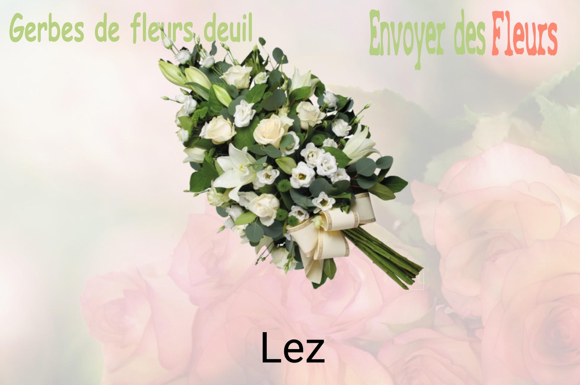 Gerbe de fleurs de deuil livrée à Lez